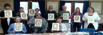Students finished paintings